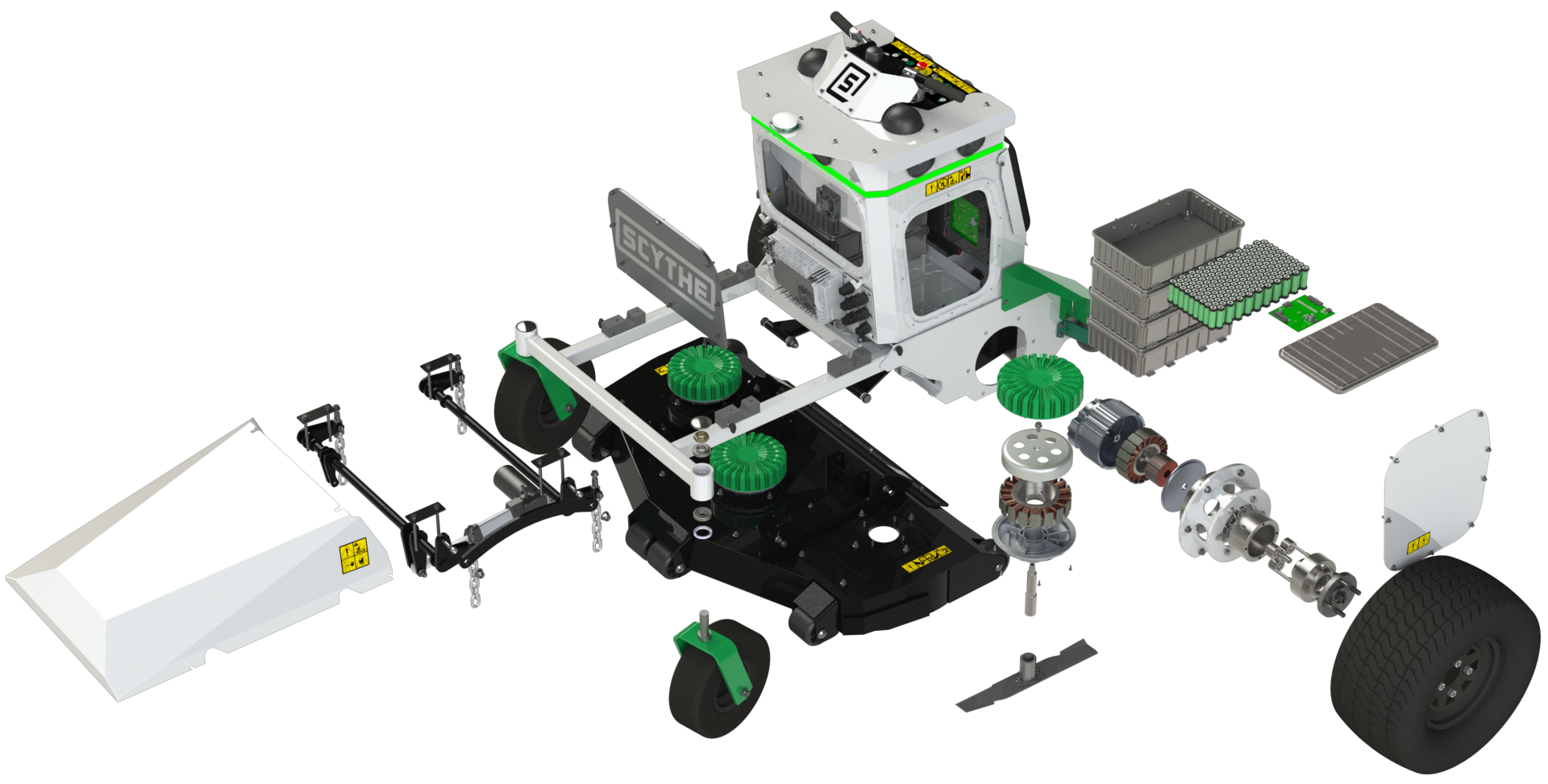Exploded view of the robot that we designed from the ground-up